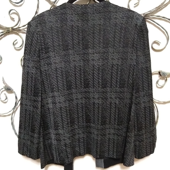 MING WANG knit print leather-like ribbon braid NWT jacket, XS - Picture 3 of 15